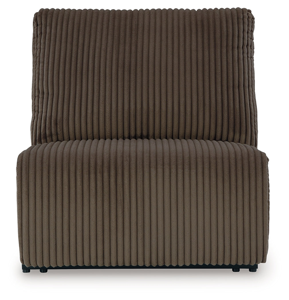side view of Top Tier Chocolate Velvet 3-Piece Sofa Chaise Sectional sectional sofa