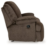 Top Chocolate Tier 5-Piece Sectional Sofa with Recliner in chocolate corduroy upholstery