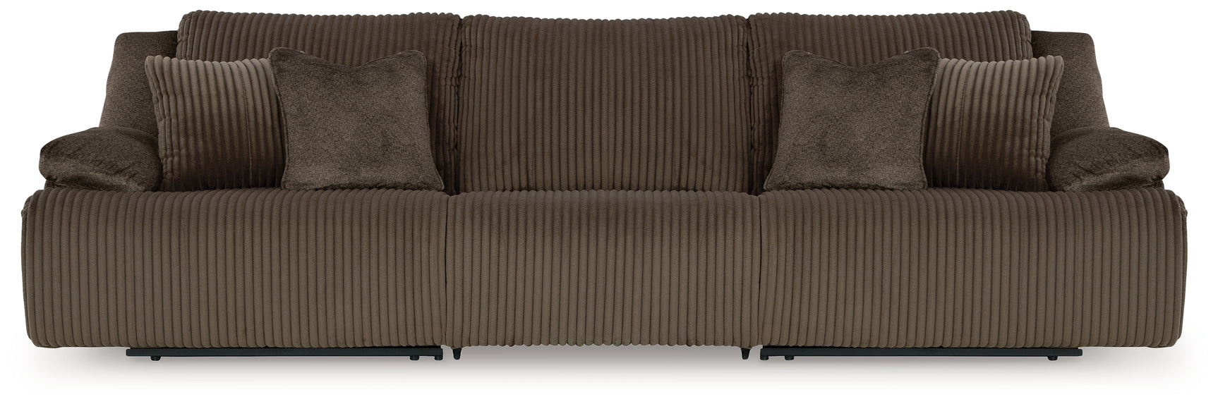Top Tier Chocolate 3-Piece Sectional Sofa side angle