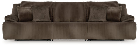 Top Tier Chocolate 3-Piece Sectional Sofa side angle