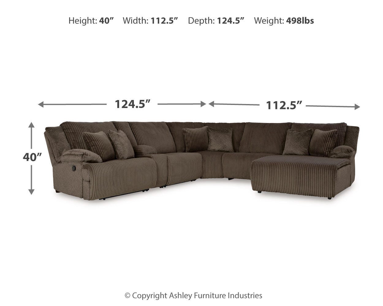 Top Chocolate Tier 6-Piece Sectional with Recliner - image 13