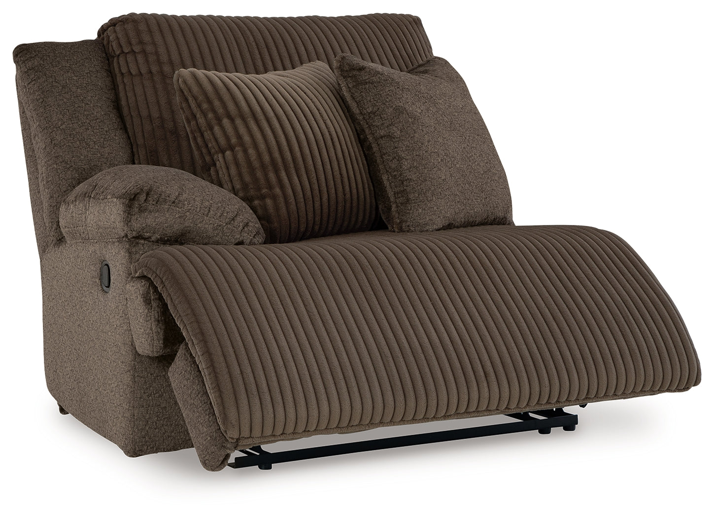 room view of Top Tier Chocolate Velvet 3-Piece Sofa Chaise Sectional sectional sofa