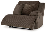 side view of Top Tier Chocolate Velvet 3-Piece Sofa Chaise Sectional sectional sofa
