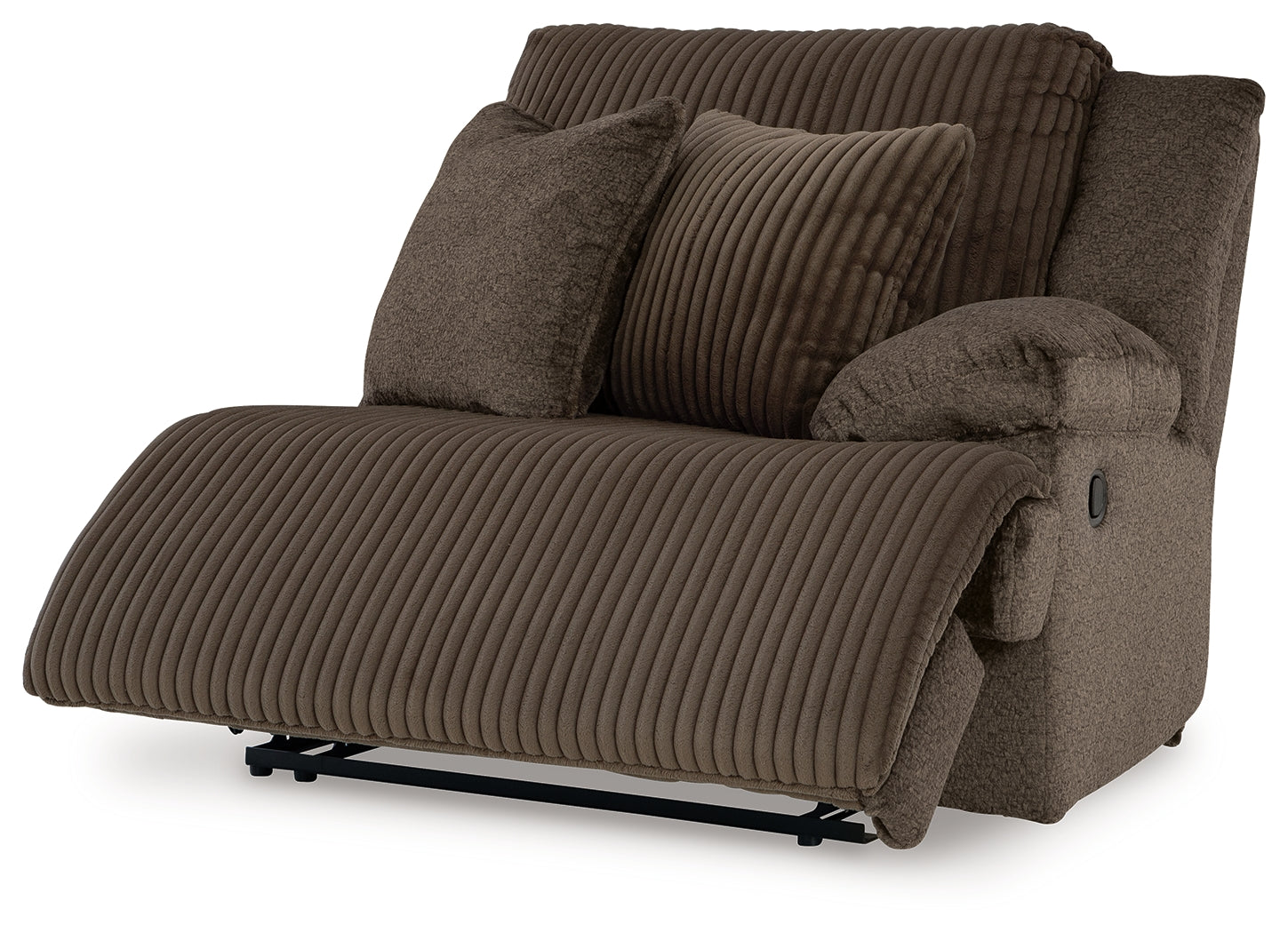 side view of Top Tier Chocolate Velvet 3-Piece Sofa Chaise Sectional sectional sofa