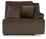 room view of Top Tier Chocolate Velvet 3-Piece Sofa Chaise Sectional sectional sofa
