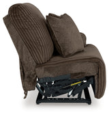 main view of Top Tier Chocolate Velvet 3-Piece Sofa Chaise Sectional sectional sofa