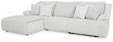 Room-angle view of Top Tier Alloy 3-Piece Sectional Sofa with Chaise