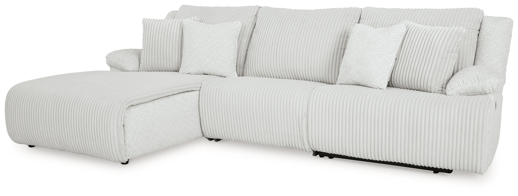 Room-angle view of Top Tier Alloy 3-Piece Sectional Sofa with Chaise