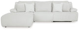 Front view of Top Tier Alloy 3-Piece Sectional Sofa with Chaise