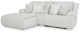 Top Tier reclining sectional sofa chaise open angle