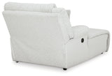 Rear view of Top Tier Alloy Velvet Reclining Sectional