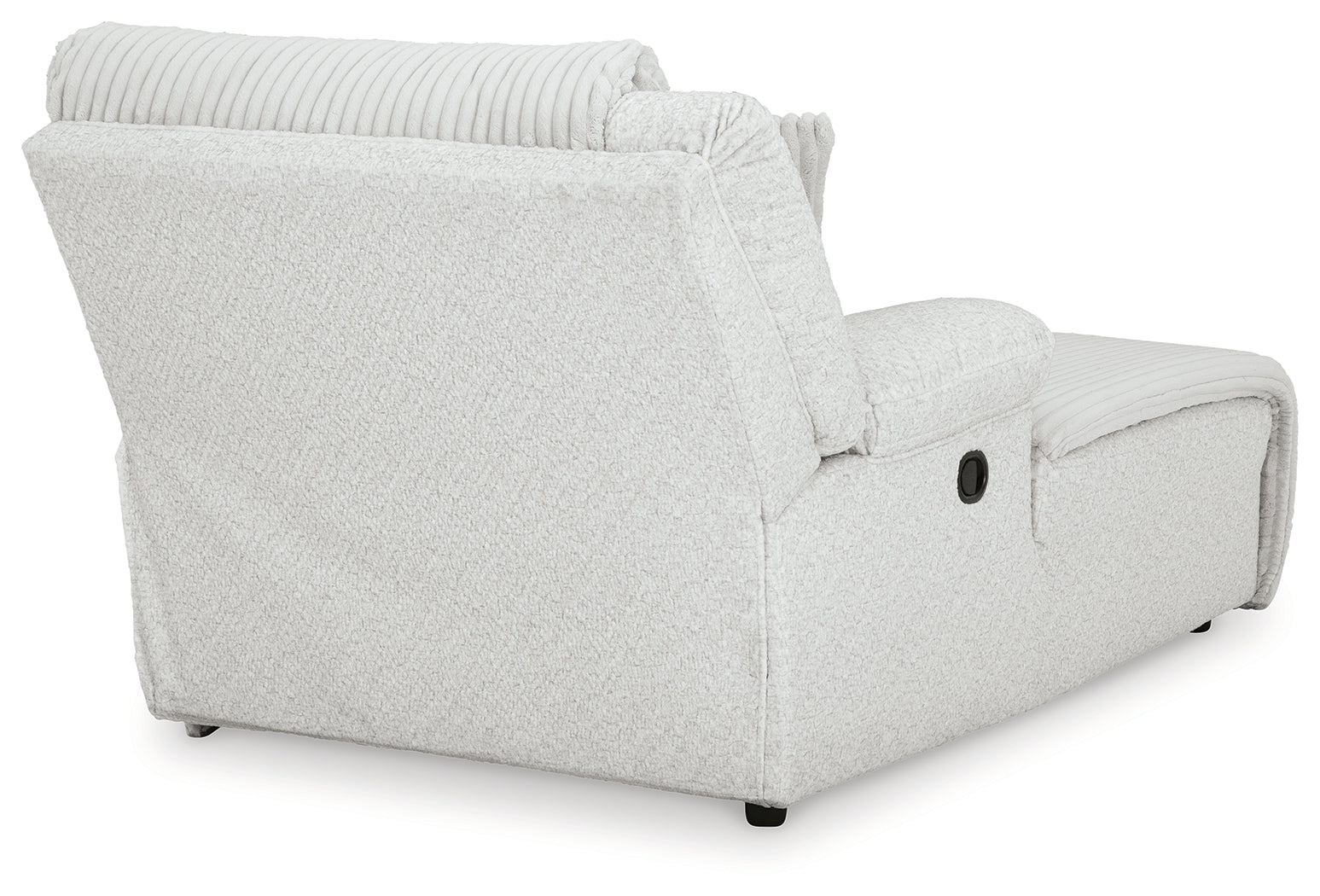Rear view of Top Tier Alloy Velvet Reclining Sectional