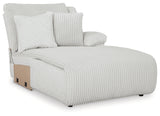 Detail view of sectional sofa upholstery and design