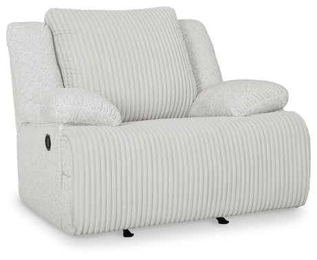 side angle of velvet alloy recliner chair