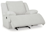 reclined position of velvet alloy recliner