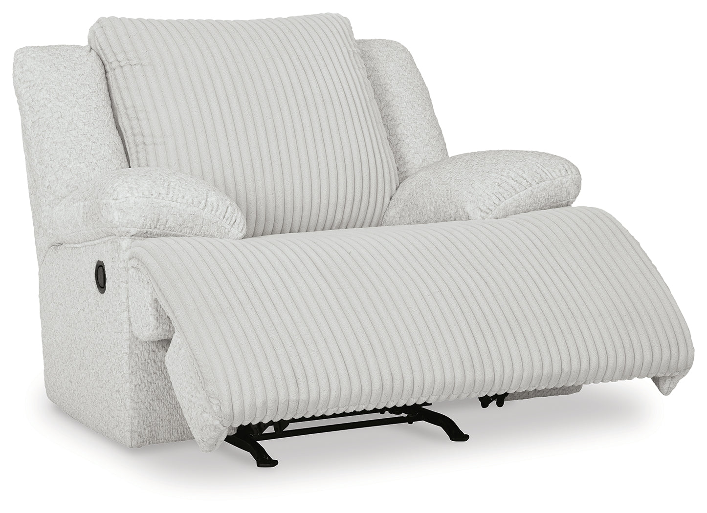 reclined position of velvet alloy recliner