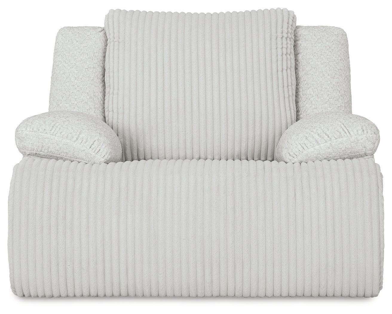 front view of velvet alloy recliner chair
