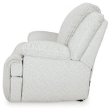 angled view of alloy recliner chair