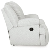 side view of recliner in velvet
