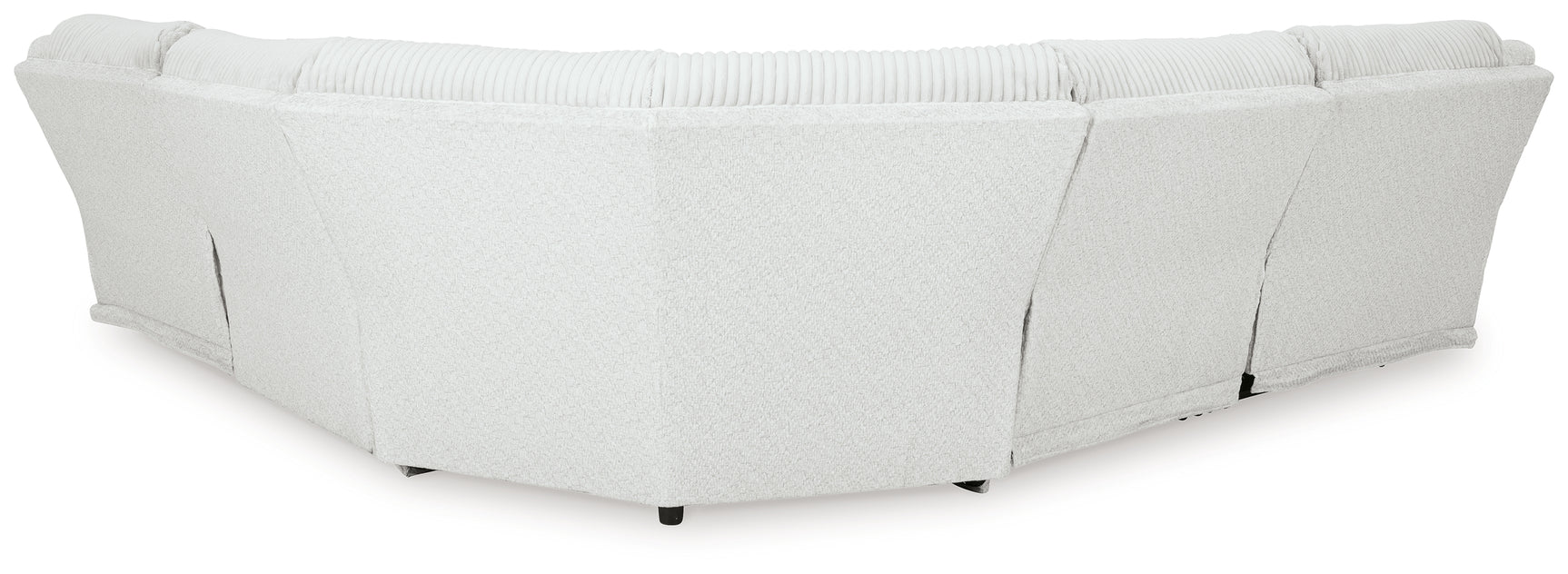 Rear view of Top Tier Alloy Velvet sectional