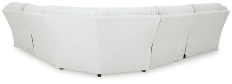 Rear view of Top Tier Alloy Velvet sectional
