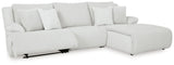 Close-up detail of velvet texture on sectional sofa chaise