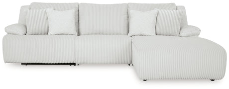 Room setting with Top Tier Alloy Velvet 3-Piece Sectional Sofa Chaise