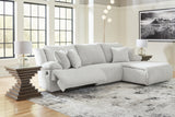 Open arrangement view of Top Tier Alloy 3-Piece Sectional Sofa with Chaise