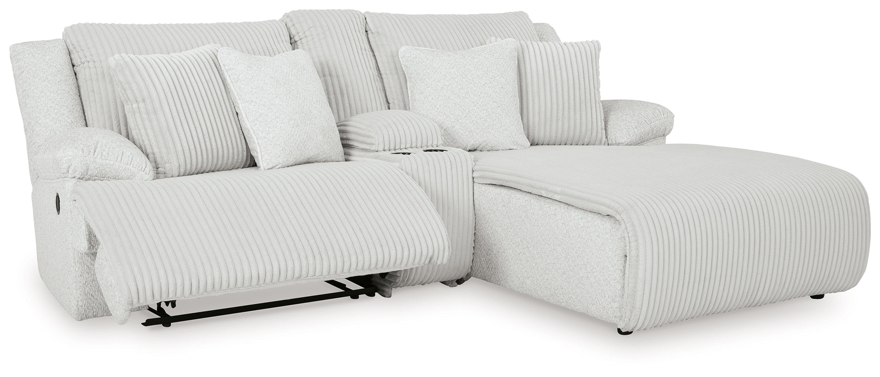 Top Tier sectional sofa recliner open