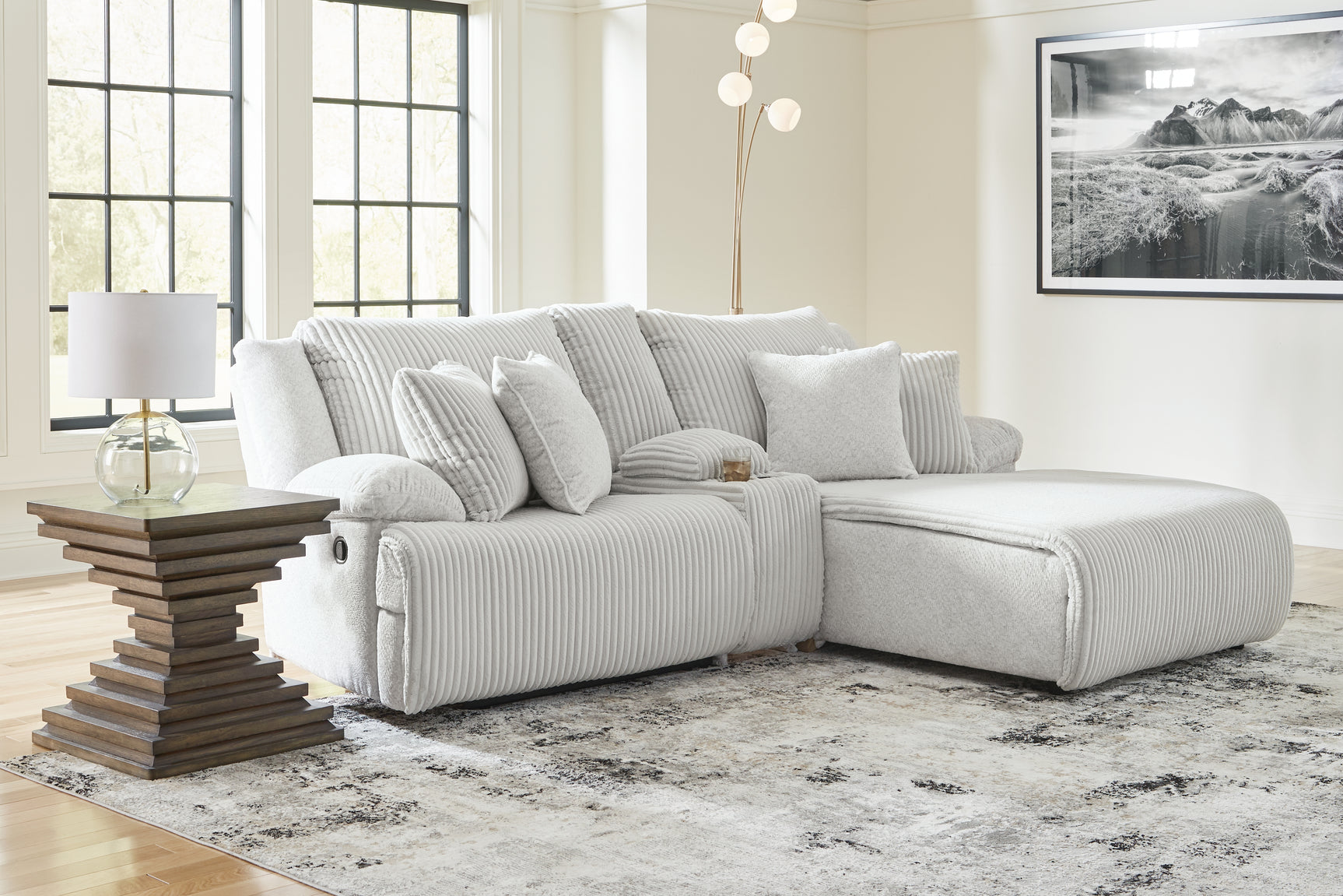 Top Tier sectional sofa side angle closed