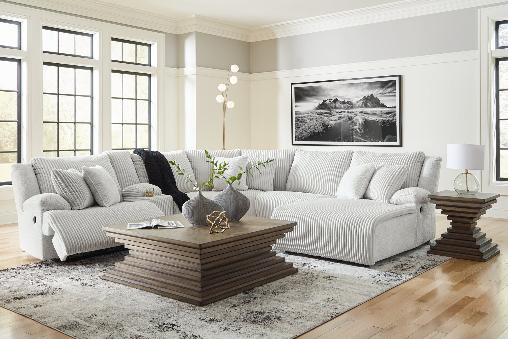 Accent pillows on sectional