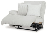 Closed angle view of sectional sofa