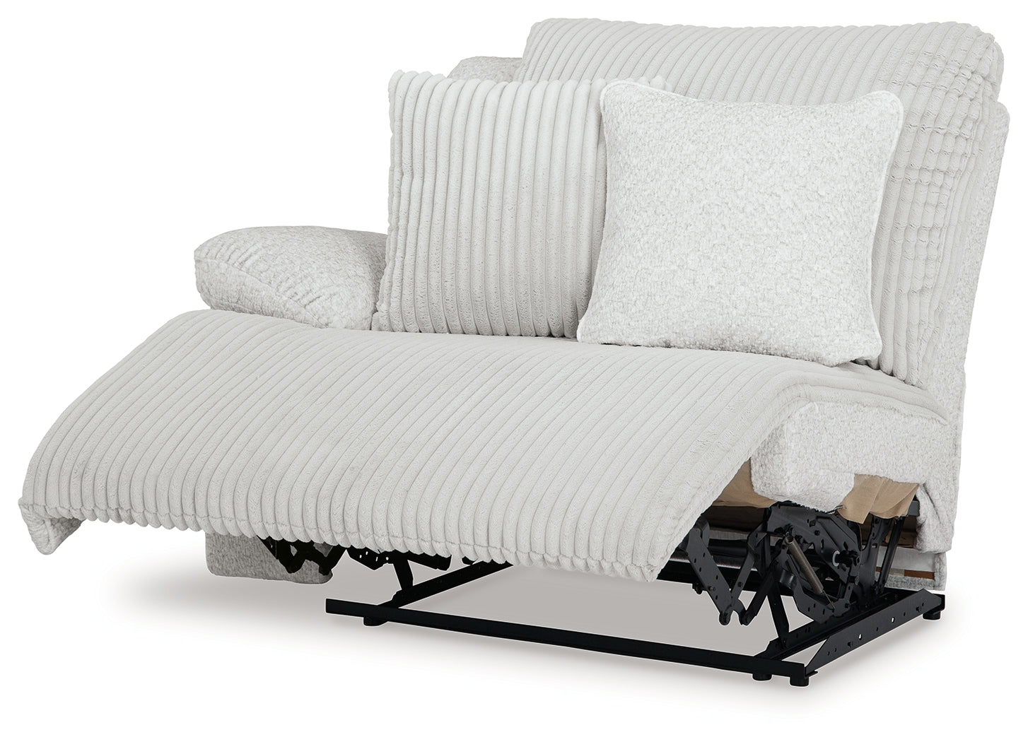Closed angle view of sectional sofa
