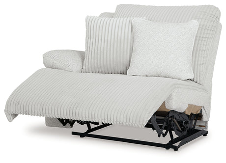 Closed angle view of sectional sofa