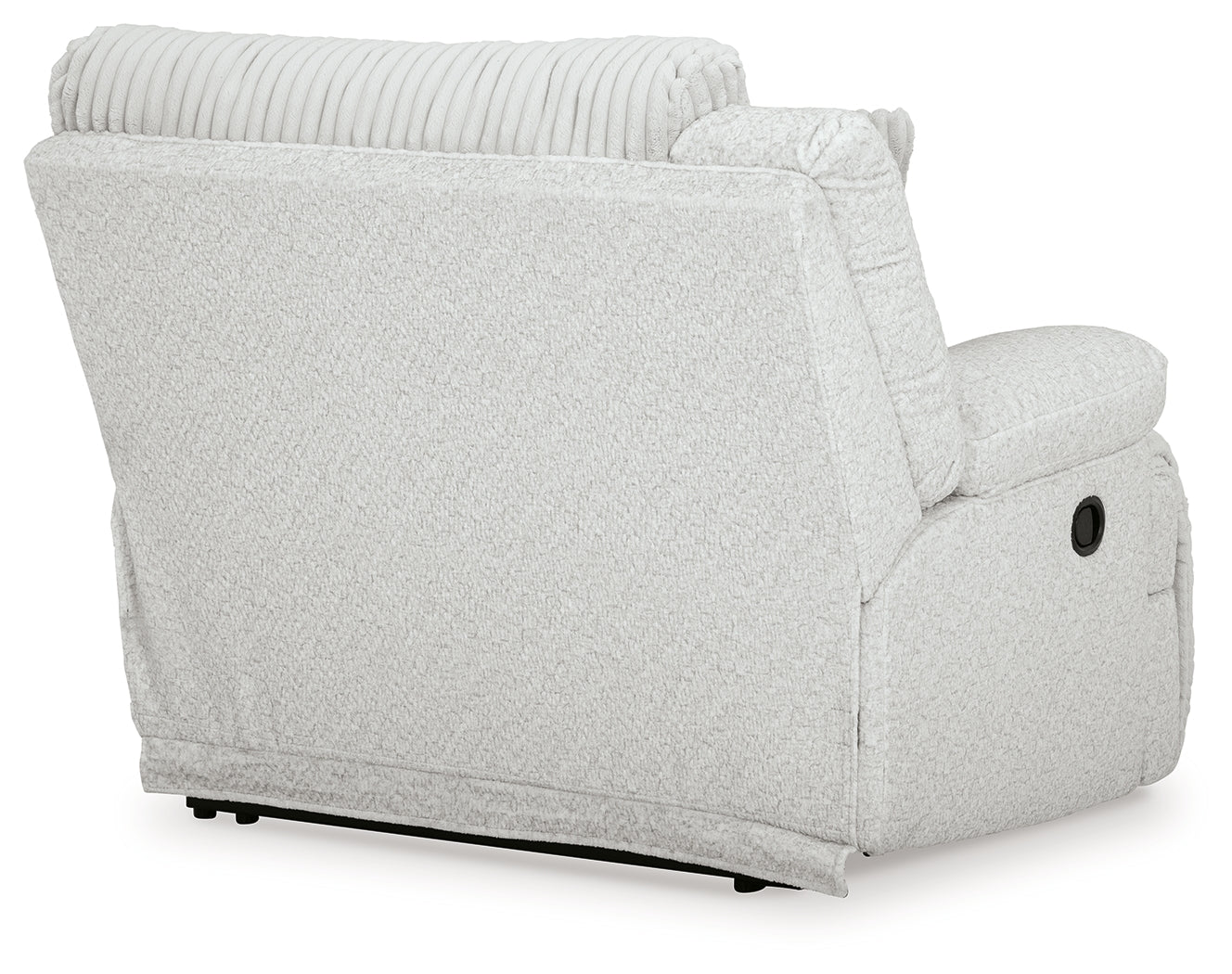 Detailed upholstery view of sectional sofa