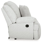 Open angle side view of sectional sofa