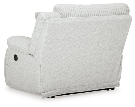 Top Tier Alloy Velvet 4-Piece Reclining Sectional with Chaise, front angle view in alloy velvet upholstery