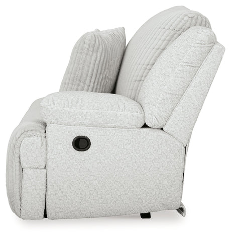Top Tier Alloy Velvet 4-Piece Reclining Sectional with Chaise, front angle view in alloy velvet upholstery