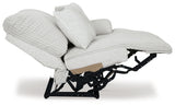 Top Tier Alloy Velvet 4-Piece Reclining Sectional with Chaise, front angle view in alloy velvet upholstery