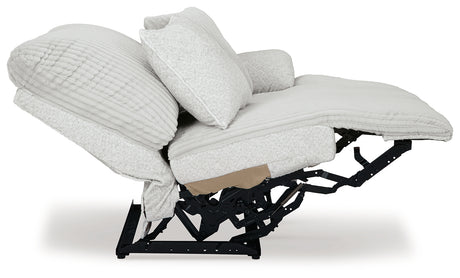 Top Tier Alloy Velvet 4-Piece Reclining Sectional with Chaise, front angle view in alloy velvet upholstery