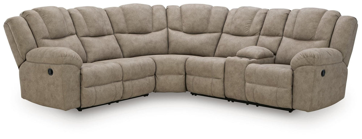 Pearce-Pike Birch 3-Piece Reclining Sectional with Console — product image 2