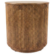 Coffey Round Mango Wood End Table Light Brown — product view