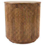Coffey Round Mango Wood End Table Light Brown — product view