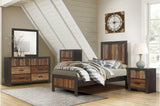 Cooper Youth Panel Bedroom Set dark ebony rustic mahogany front angle