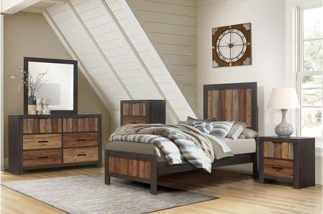 Cooper Youth Panel Bedroom Set dark ebony rustic mahogany front angle