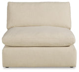 Elyza Linen 3-Piece Sectional with Ottoman — front view