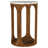 Detail of mango wood legs on side table