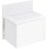 Danbury 3-drawer white high gloss makeup vanity and stool set with LED mirror