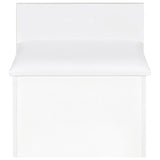 Danbury 3-drawer white high gloss makeup vanity and stool set with LED mirror