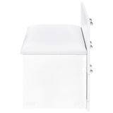 Danbury 3-drawer white high gloss makeup vanity and stool set with LED mirror